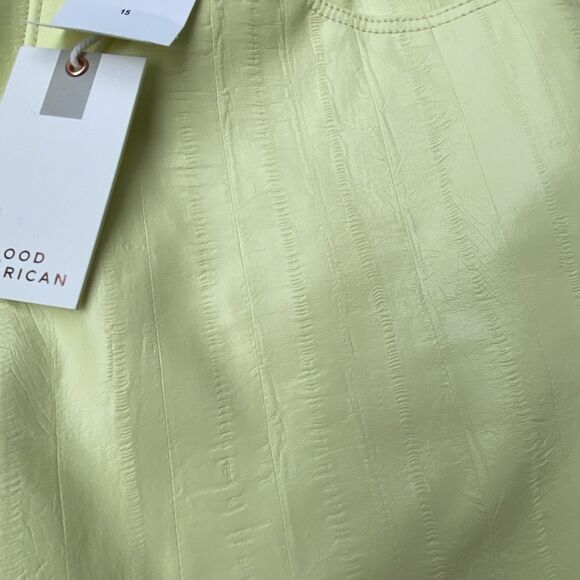 Good American Better Than Leather Pants Good Icon Jeans Key Lime Plus 15 36x32 - Picture 8 of 9